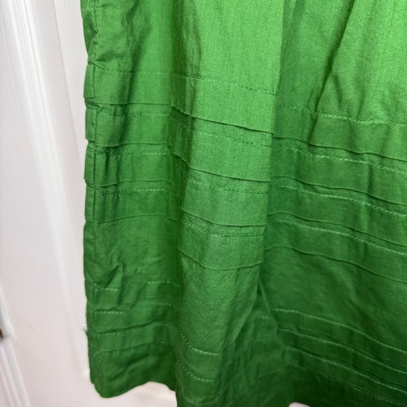 Odille Anthropologie Vibrant Green Full Skirt with Drawstring Size Medium GUC - Picture 2 of 5